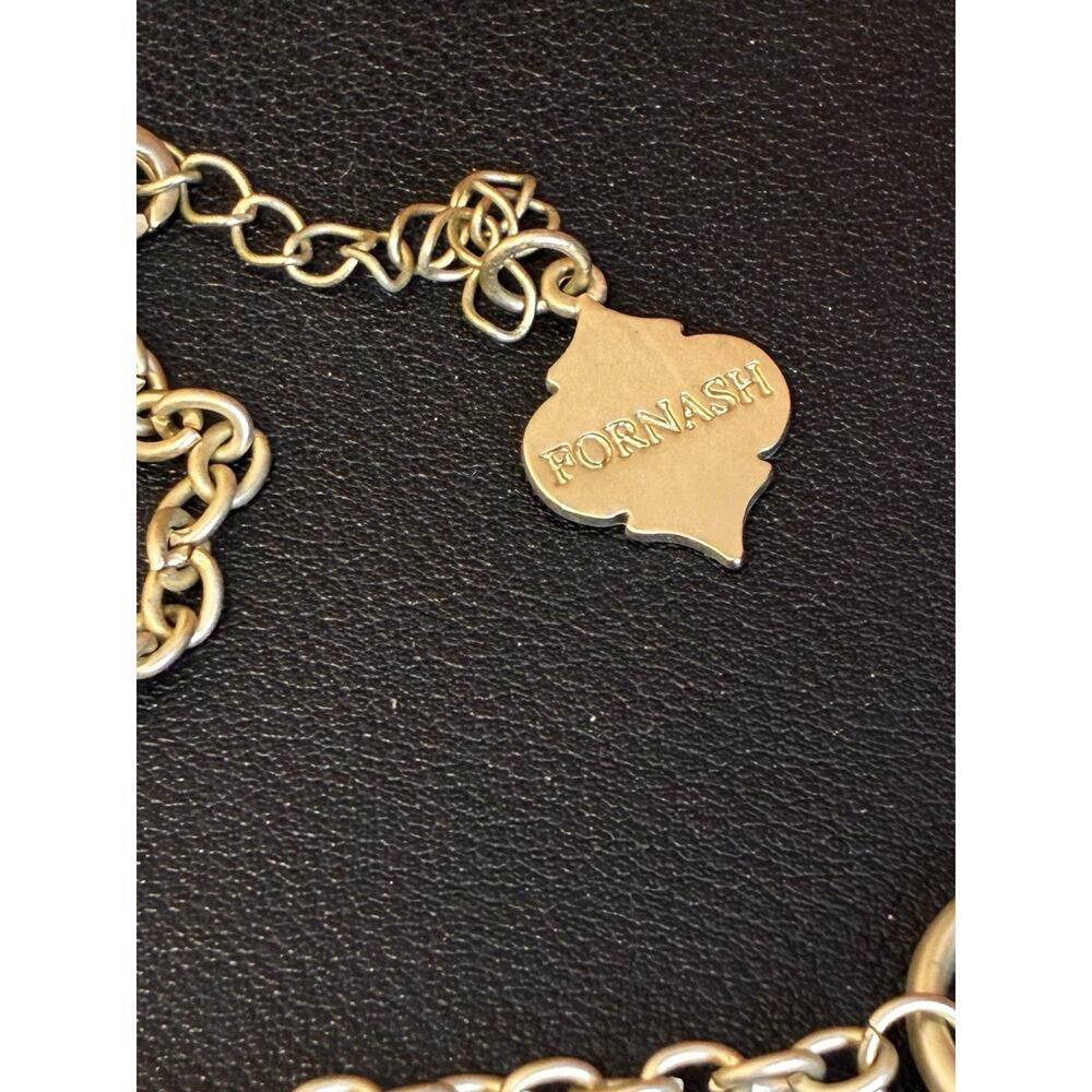 Fornash Necklace Cast Gold Tone Connected Bridal Equestrian Look Chain - Picture 5 of 8